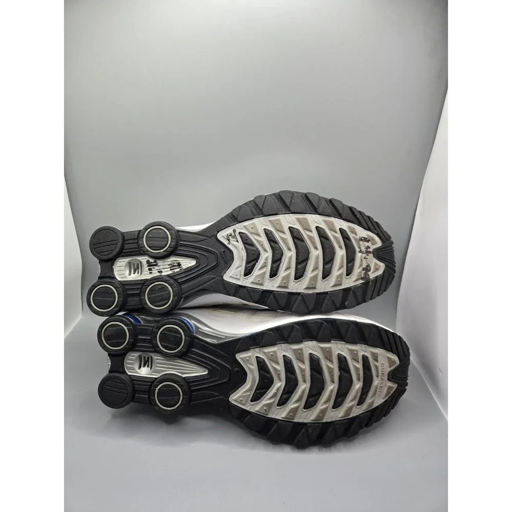 Vintage 2008 Nike Shox NZ White/Blue Running Shoes Women's Size 9 Sneakers...